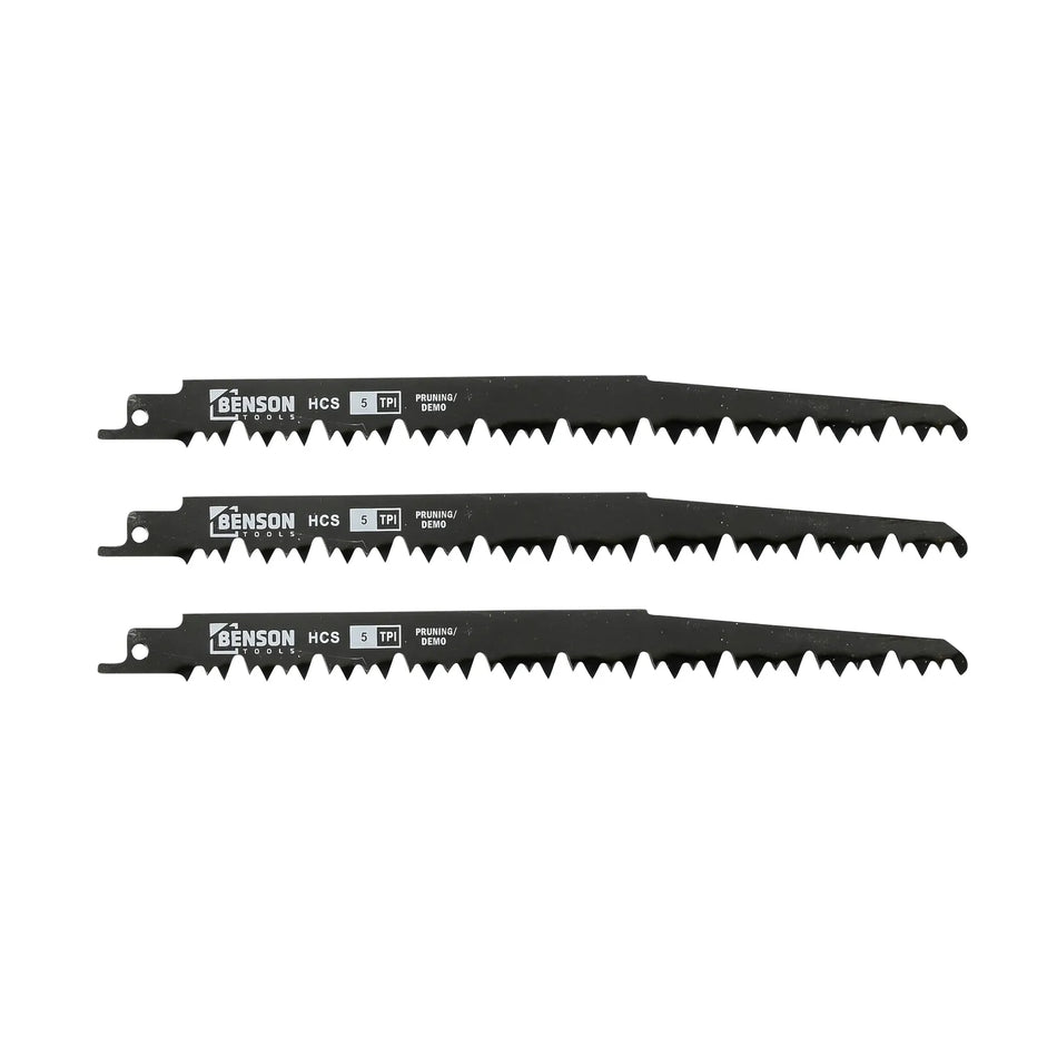 Benson Tools Reciprozaagbladen 3 dlg hout (9"-5TPI)