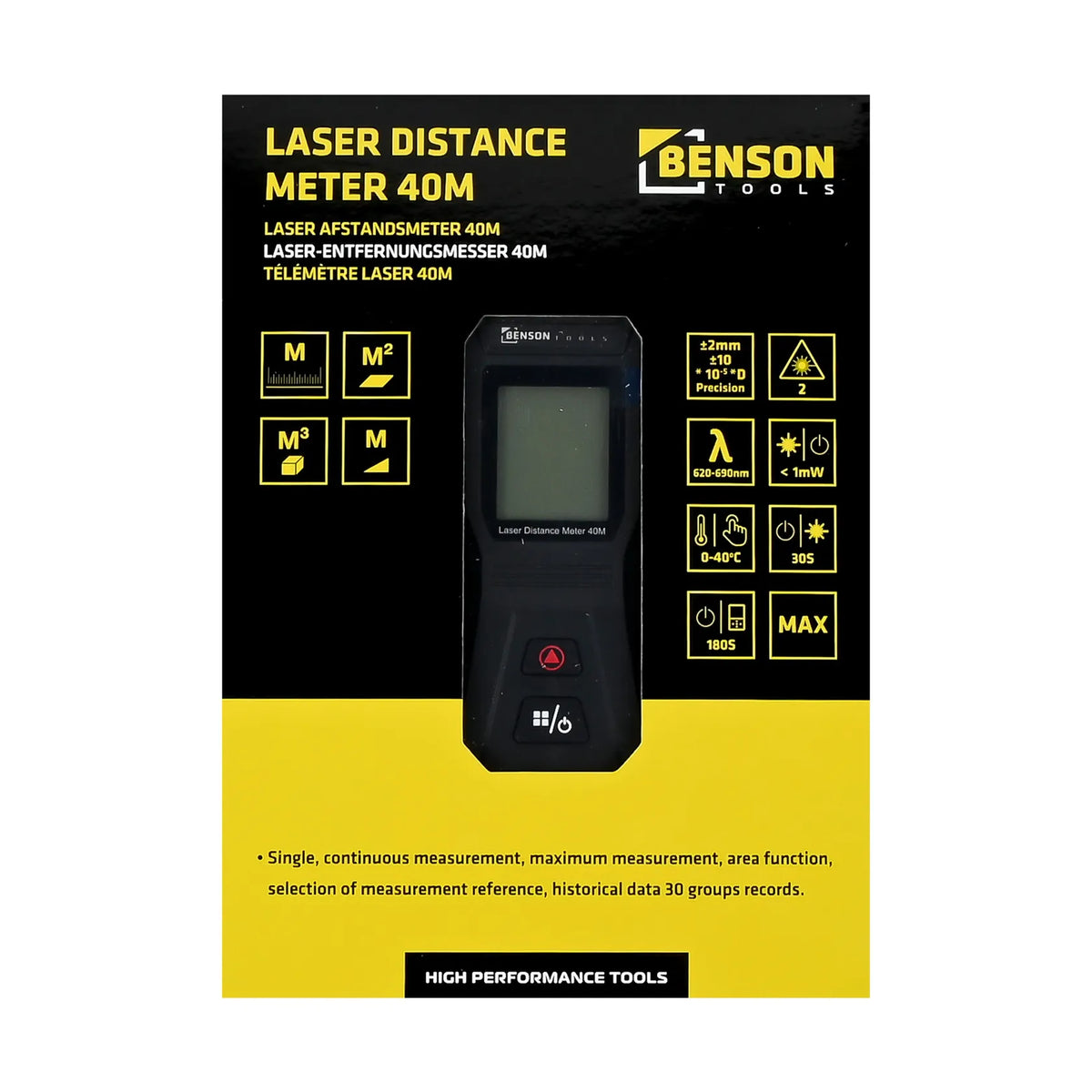 Benson Tools Laser afstandsmeter 40M