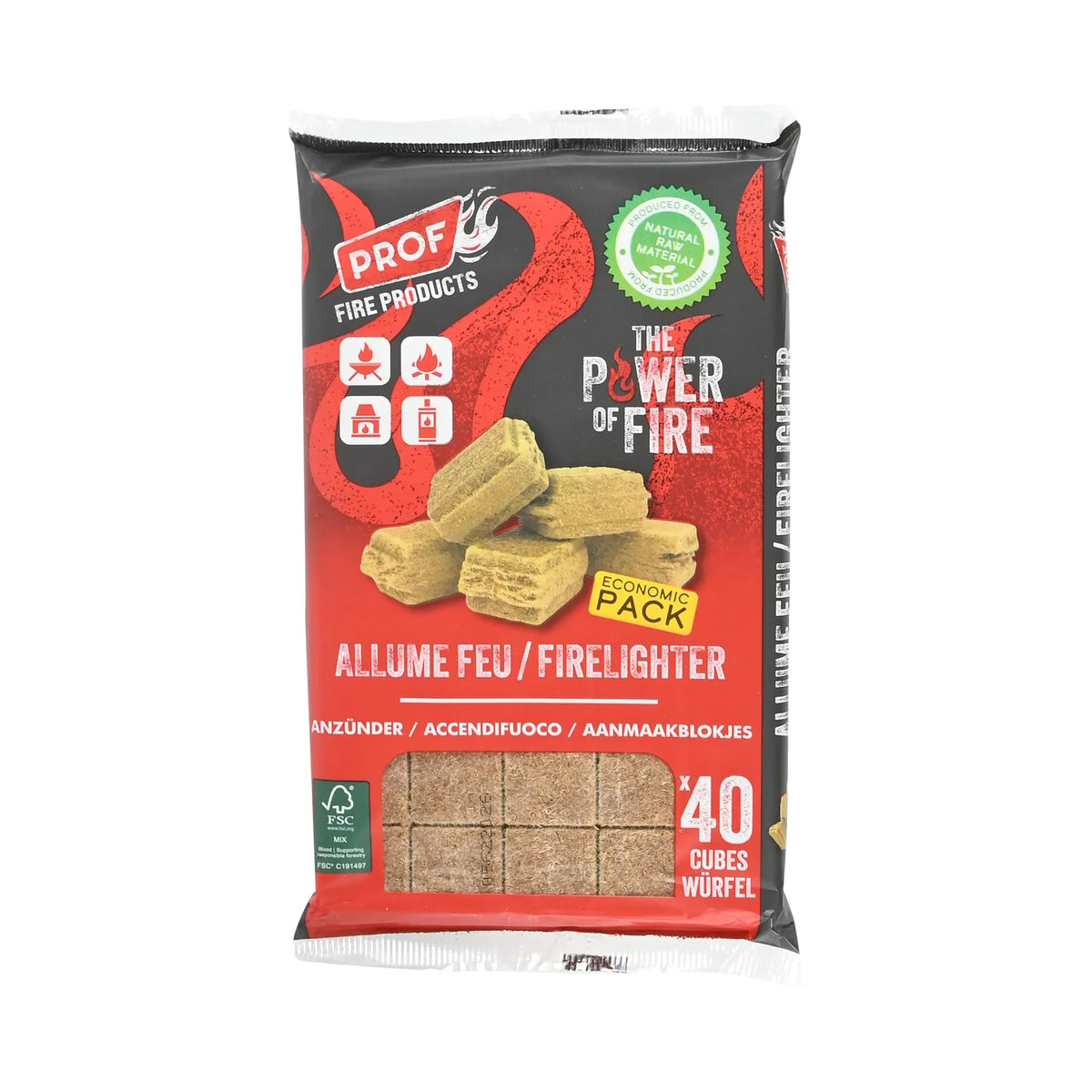Aanmaakblokjes hout 40 dlg