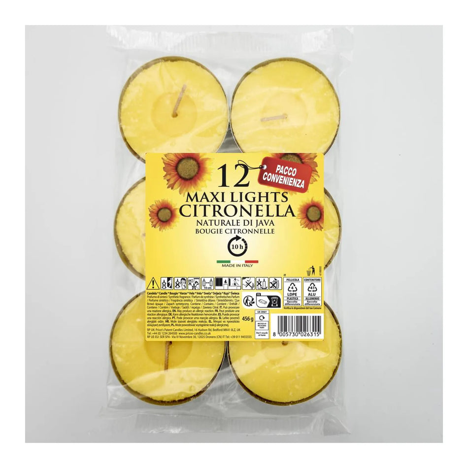 Citronella kaars 12 dlg