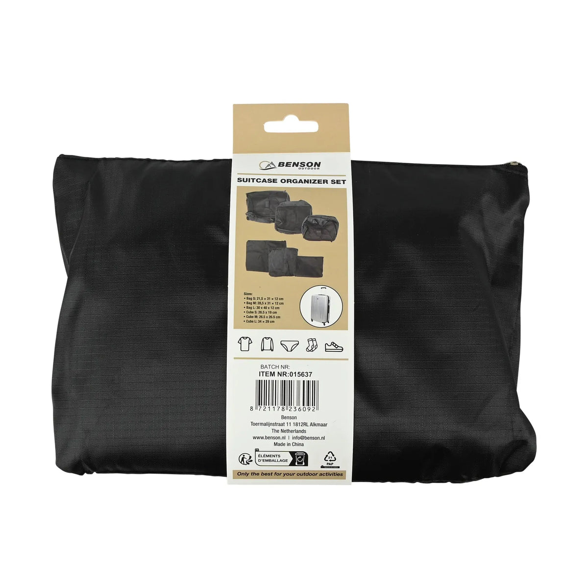 Benson Outdoor Reisorganizer set 6 dlg