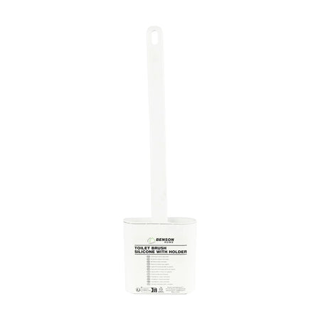 Benson Wc borstel siliconen + houder wit