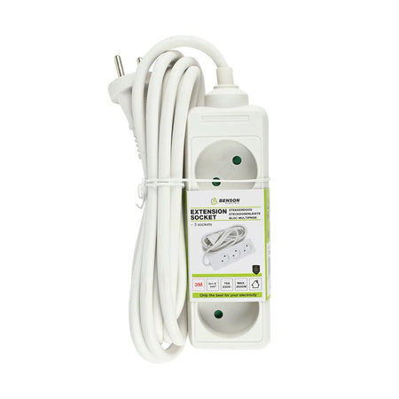 Benson Electric Stekkerdoos 3-voudig 2X1.5 mm + 3.0 mtr