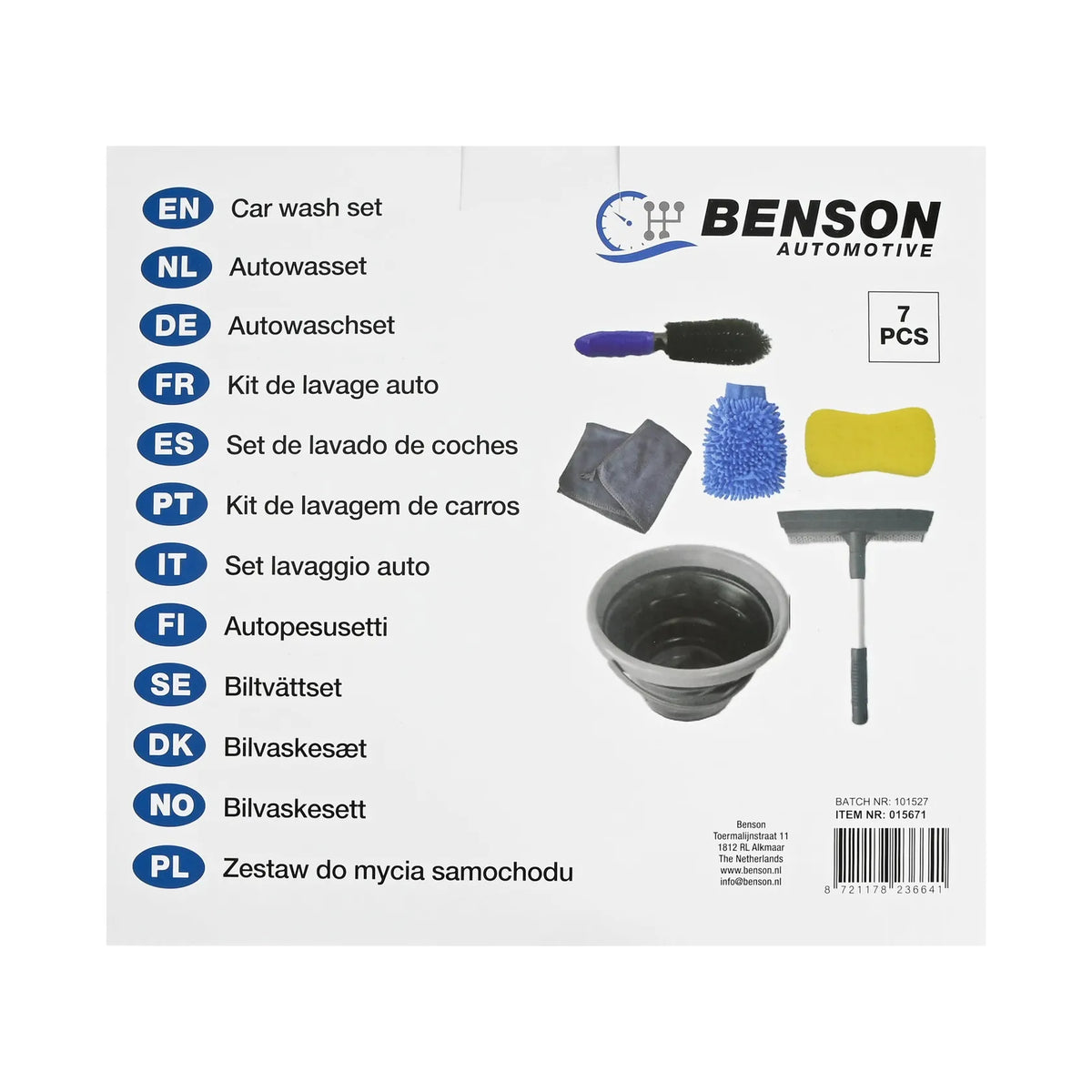 Benson Automotive Autowasset 7 delig