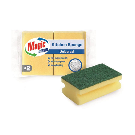 Magic Clean Schuurspons met grip 2 dlg