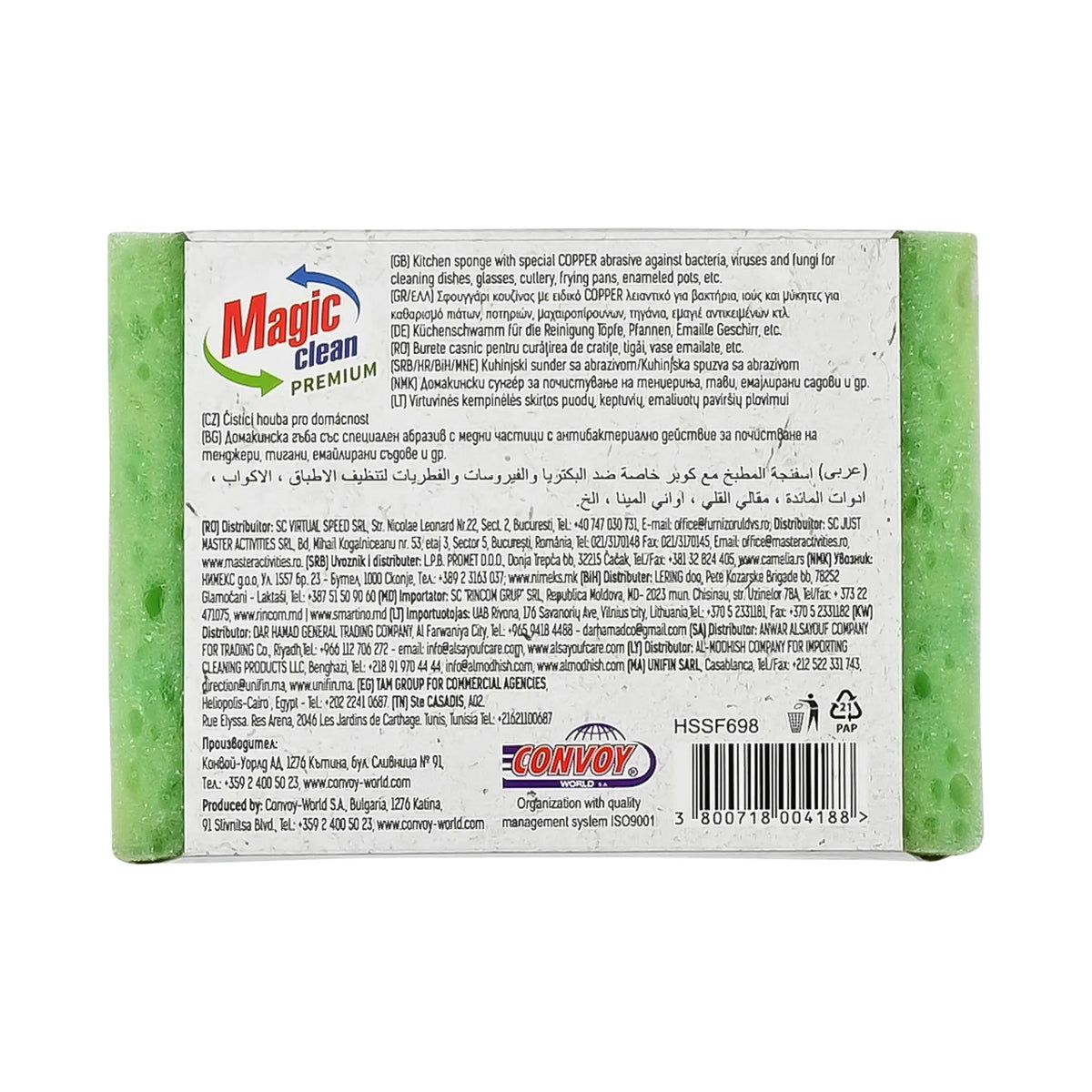 Magic Clean Premium Schuurspons antimicrobieel 2 dlg