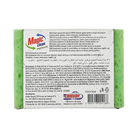 Magic Clean Premium Schuurspons antimicrobieel 2 dlg