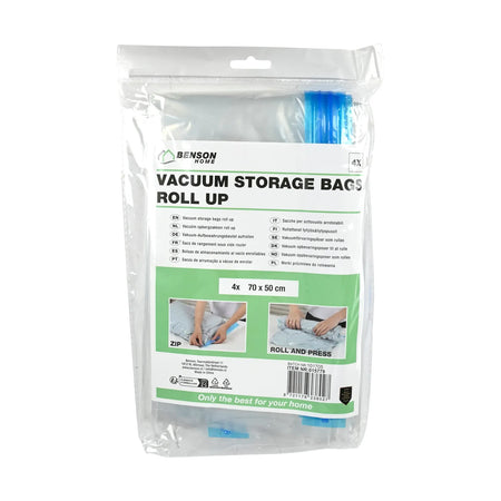 Benson Vacuüm opbergzakken roll up 4 delig