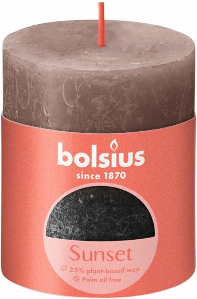 Bolsius Fading Stompkaars karamel zwart 80 x 68 mm