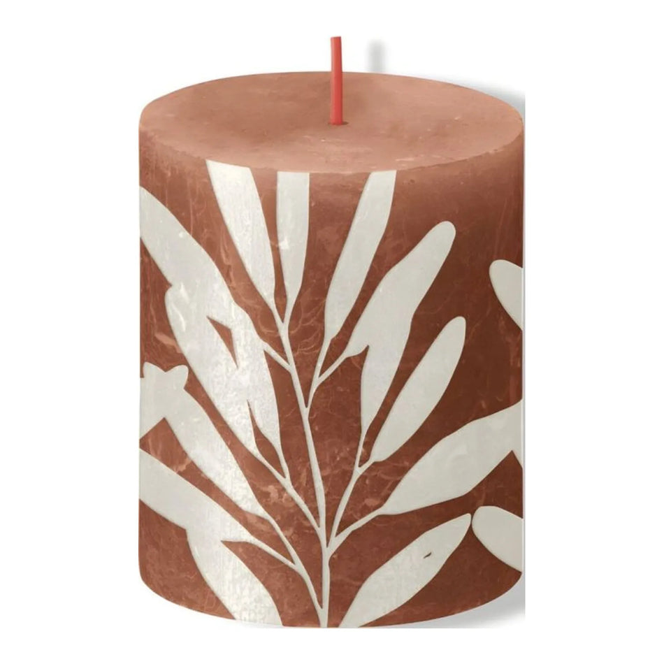 Bolsius Stompkaars rusty pink met print 80x68 mm