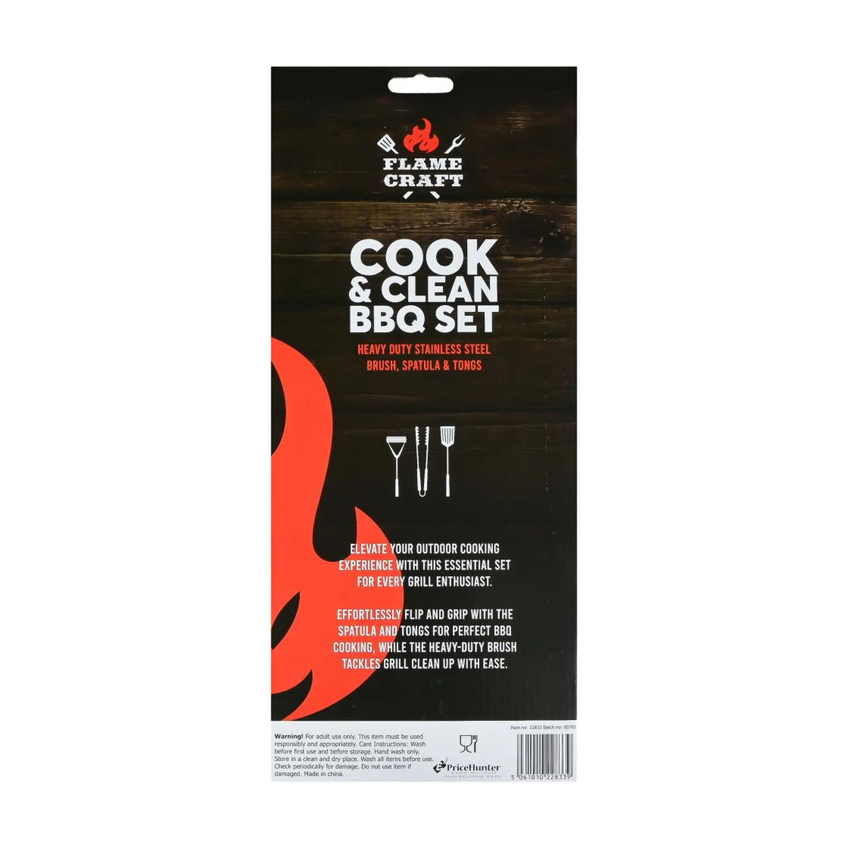 BBQ accessoires Flamecraft 3 dlg