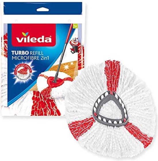 Vileda Turbo 2 in 1 Mop Easywring vervangkop microvezel