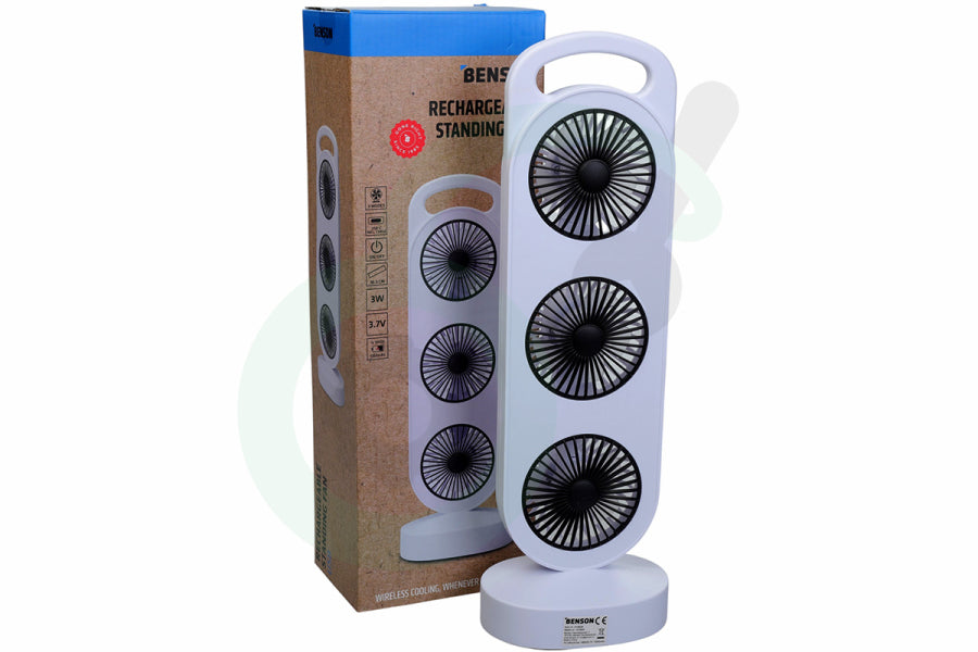 Benson Electric Staande ventilator USB oplaadbaar