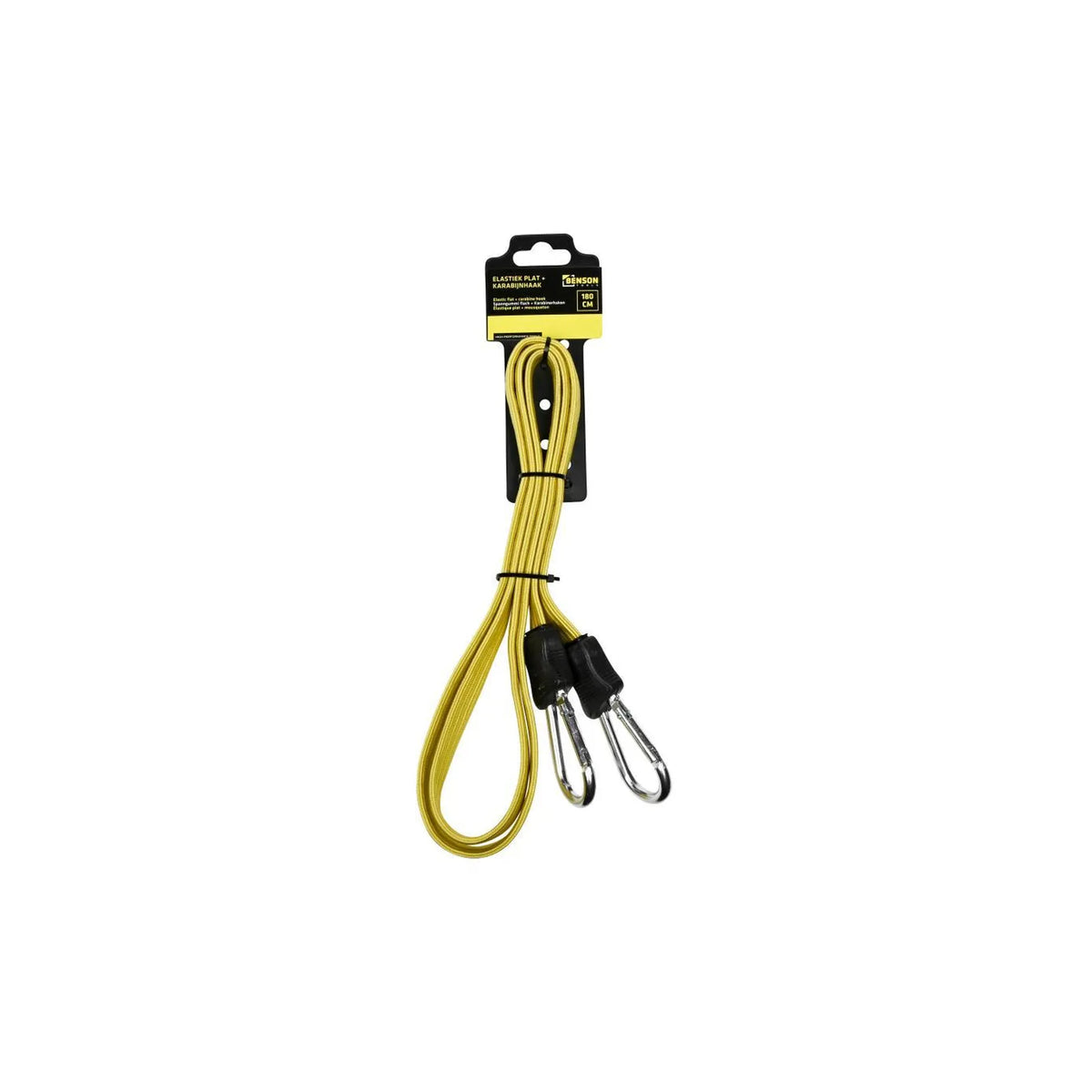 Benson Tools Elastiek plat 180 cm + karabijnhaak
