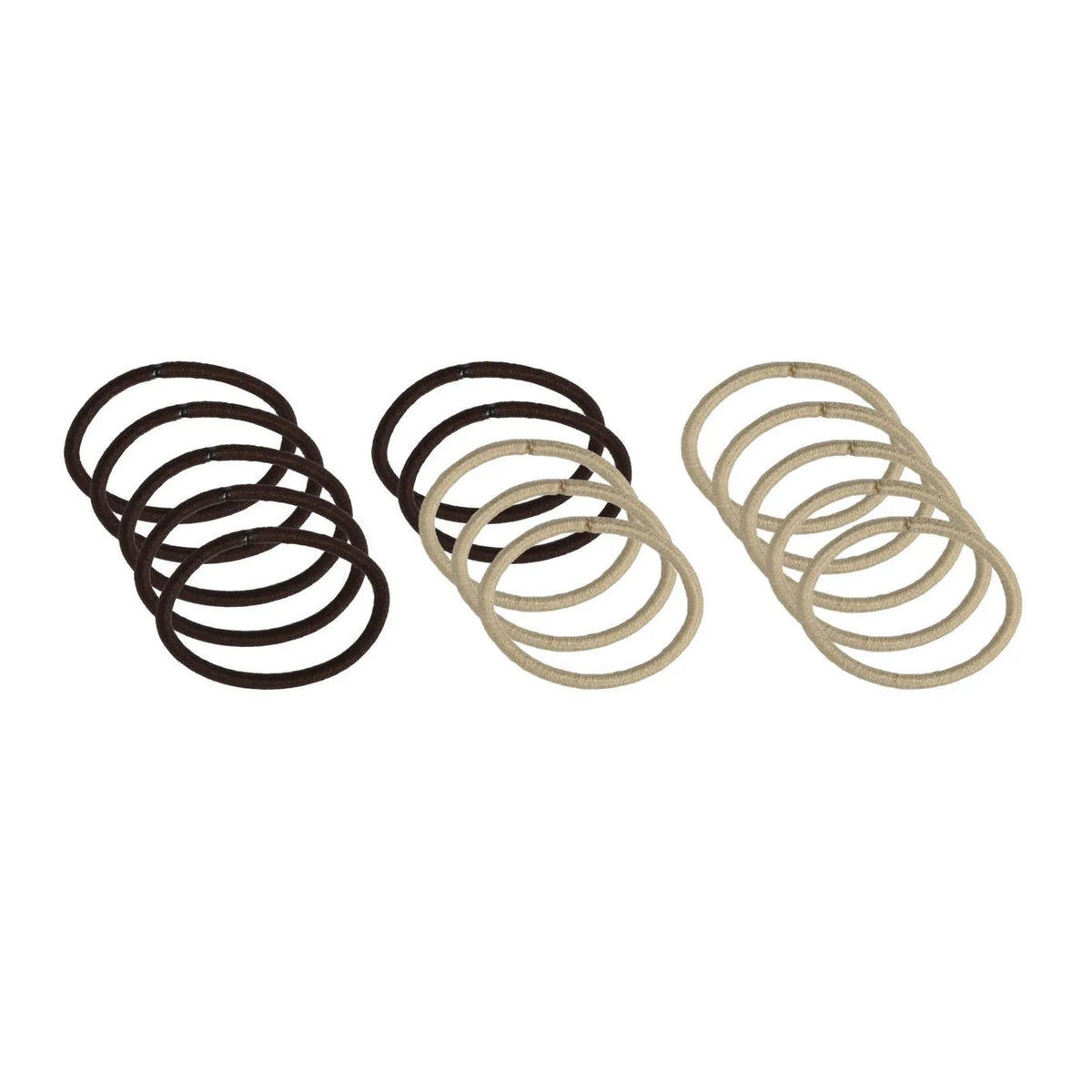 Benson Care Haarelastiek 15 dlg beige / bruin