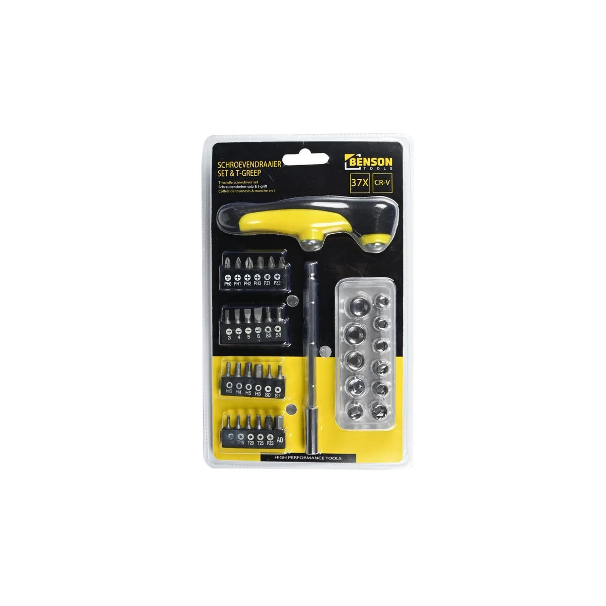 Benson Tools Schroevendraaier set 37 dlg t-greep