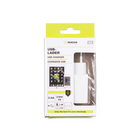 Benson Electric USB-A lader (2A) wit