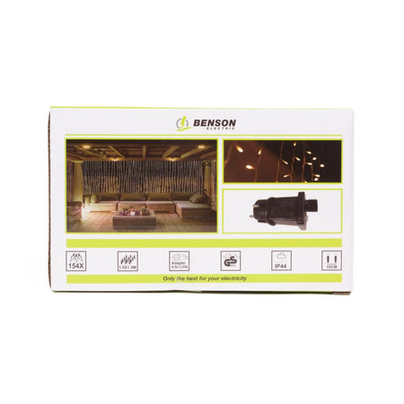 Benson Electric LED deco licht gordijn 154 LED 11 slingers IP44